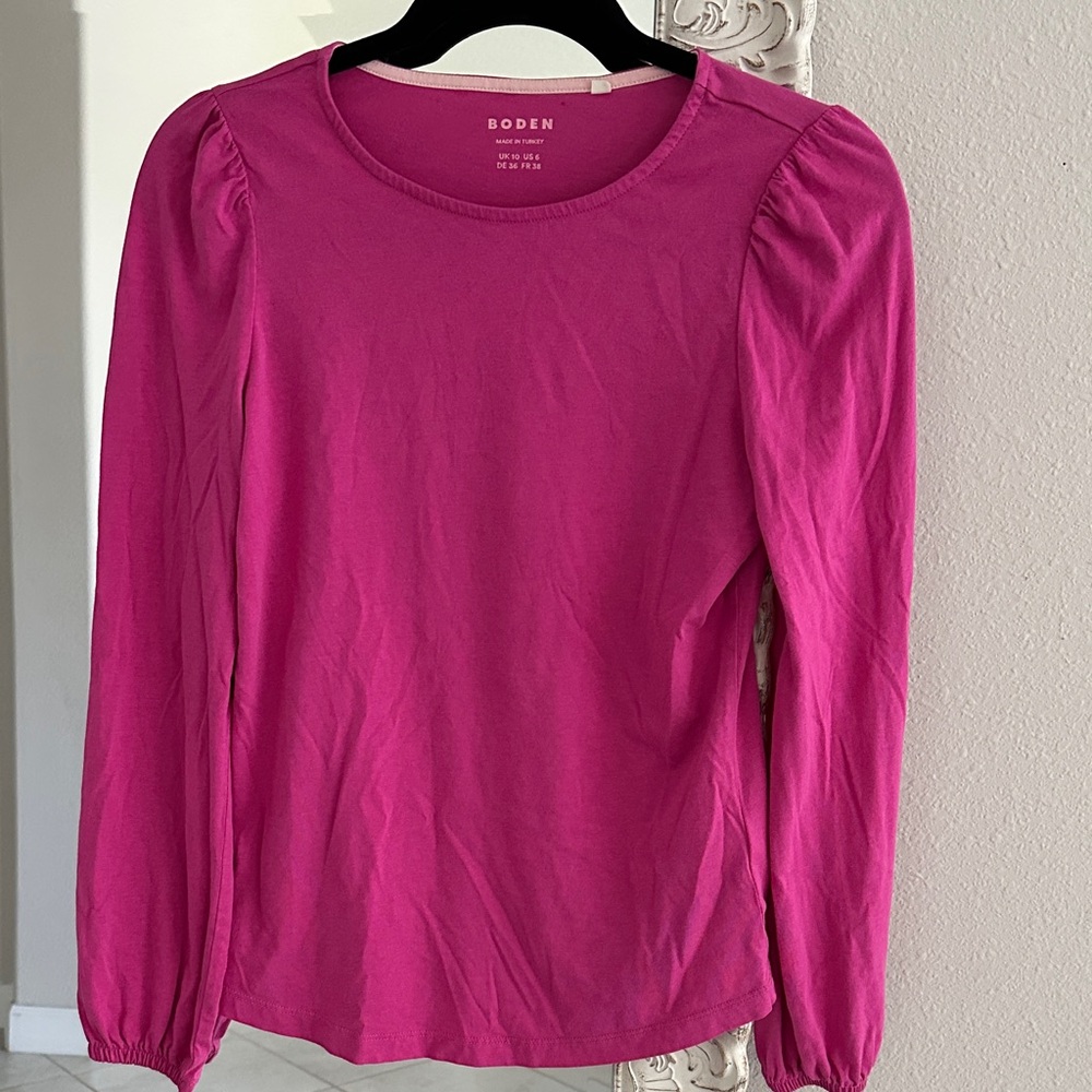Boden Pink Long Sleeve Top